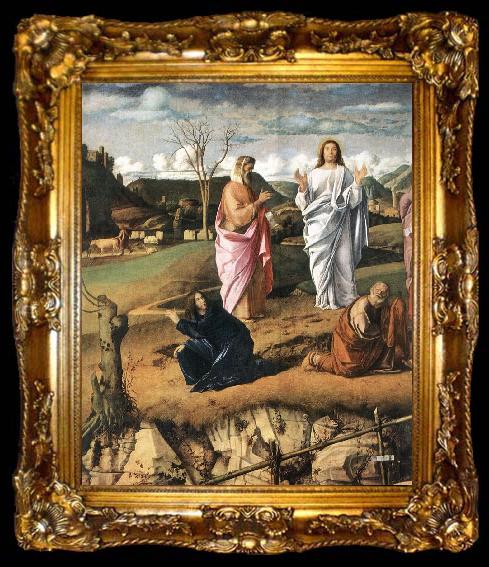 framed  BELLINI, Giovanni Transfiguration of Christ (detail) 2, ta009-2